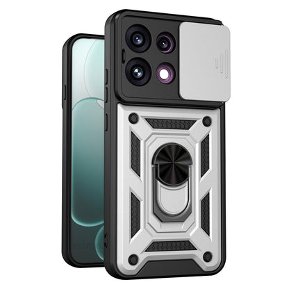 For OPPO Reno16 F 5G Global Sliding Camera Cover Design TPU+PC Phone Case(Silver)