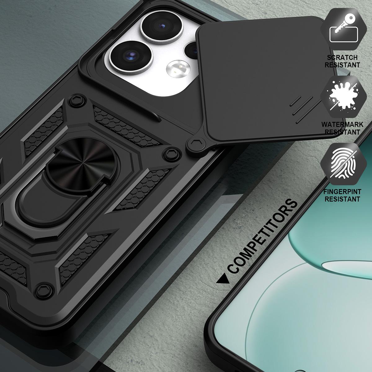 For OPPO Reno16 5G Global Sliding Camera Cover Design TPU+PC Phone Case(Blue)