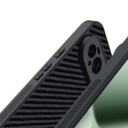 For Google Pixel 11 Pro XL Ultra-thin Carbon Fiber Texture Printing Phone Case - Black Red - EDA005781109C