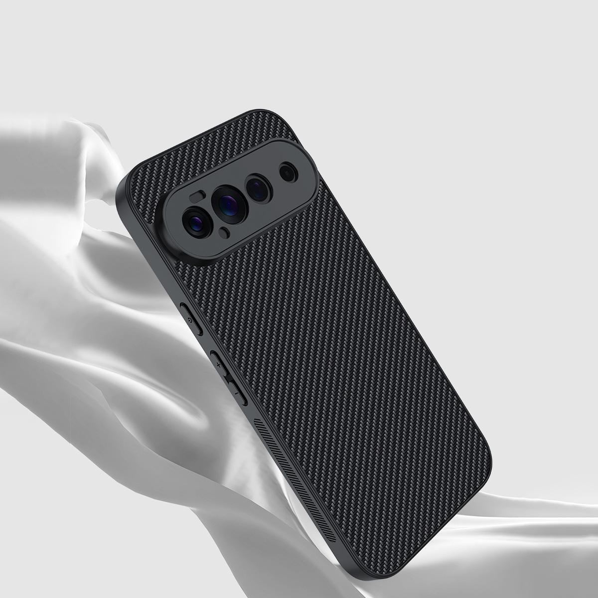 For Google Pixel 11 Ultra-thin Carbon Fiber Texture Printing Phone Case - Black - EDA005781110A