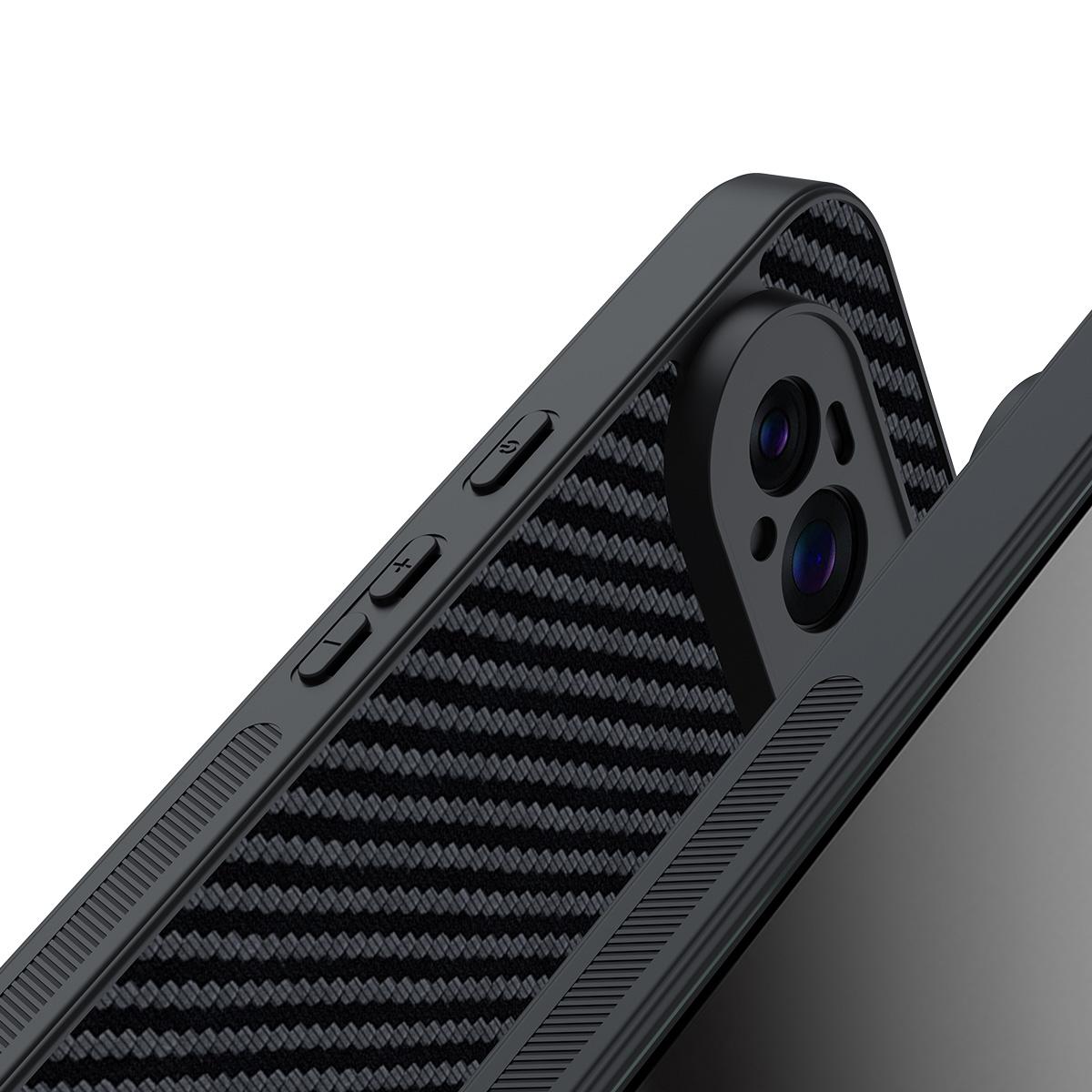 For Google Pixel 11 Pro Ultra-thin Carbon Fiber Texture Printing Phone Case - Black Yellow - EDA005781111D