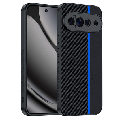 For Google Pixel 11 Pro Ultra-thin Carbon Fiber Texture Printing Phone Case - Black Blue - EDA005781111E