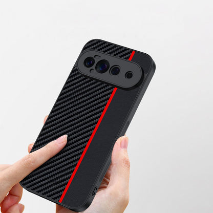 For Google Pixel 11 Pro Ultra-thin Carbon Fiber Texture Printing Phone Case - Black Blue - EDA005781111E