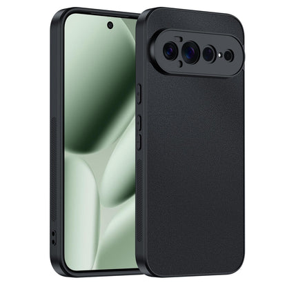 For Google Pixel 11 Pro XL Ultra-thin Plain Skin Leather Phone Case - Black - EDA005781708A