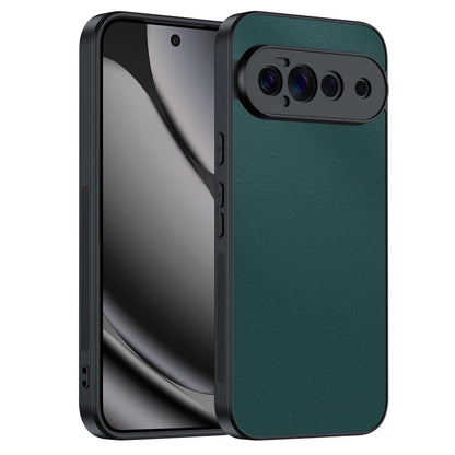 For Google Pixel 11 Ultra-thin Plain Skin Leather Phone Case - Green - EDA005781709B