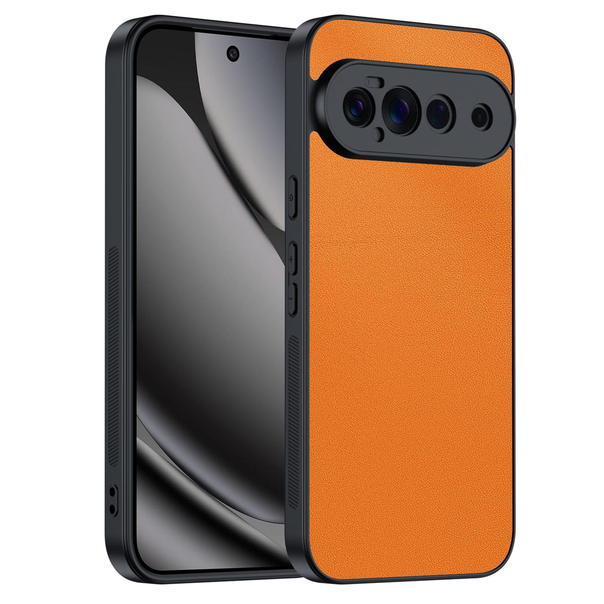 For Google Pixel 11 Ultra-thin Plain Skin Leather Phone Case - Orange - EDA005781709C