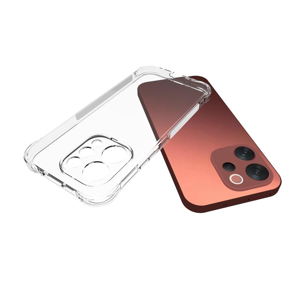 For vivo V70 5G / V70 Elite 5G Shockproof Non-slip Thickening TPU Phone Case - Transparent - EDA005838923A