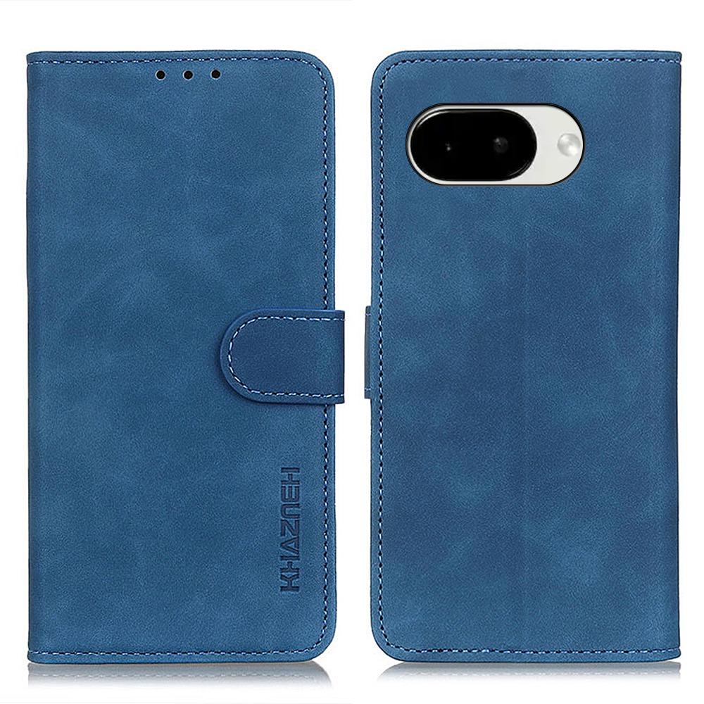 For Google Pixel 11a KHAZNEH Retro Texture Flip Leather Phone Case - Blue - EDA005851707C