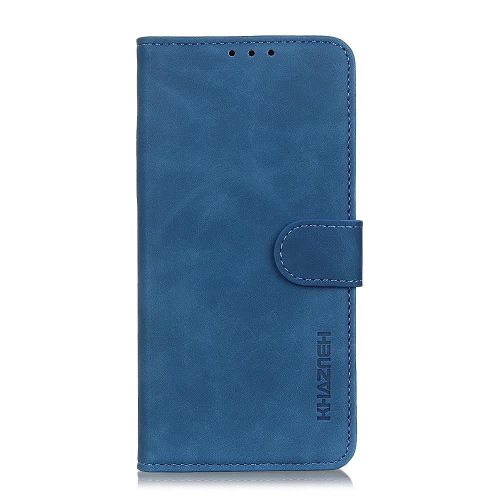 For Google Pixel 11a KHAZNEH Retro Texture Flip Leather Phone Case - Blue - EDA005851707C