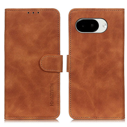 For Google Pixel 11a KHAZNEH Retro Texture Flip Leather Phone Case - Brown - EDA005851707D