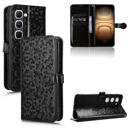 For Infinix Hot 70 Pro 5G Honeycomb Dot Texture Leather Phone Case - Black - EDA005905027A