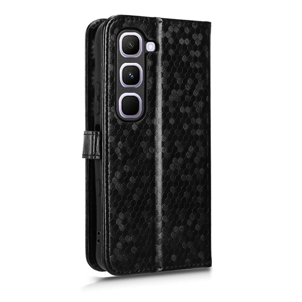 For Infinix Hot 70 Pro 5G Honeycomb Dot Texture Leather Phone Case - Black - EDA005905027A