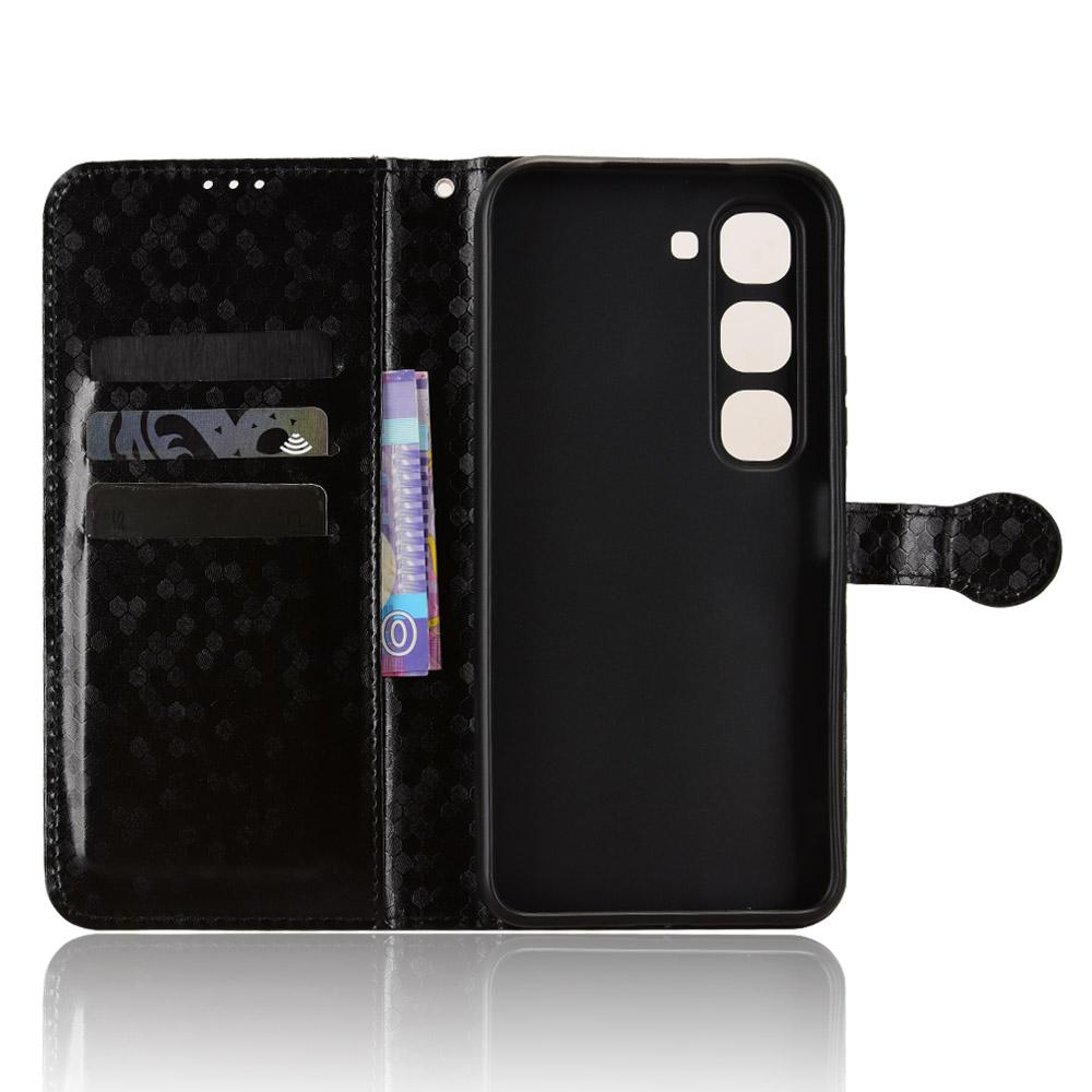 For Infinix Hot 70 Pro 5G Honeycomb Dot Texture Leather Phone Case - Black - EDA005905027A