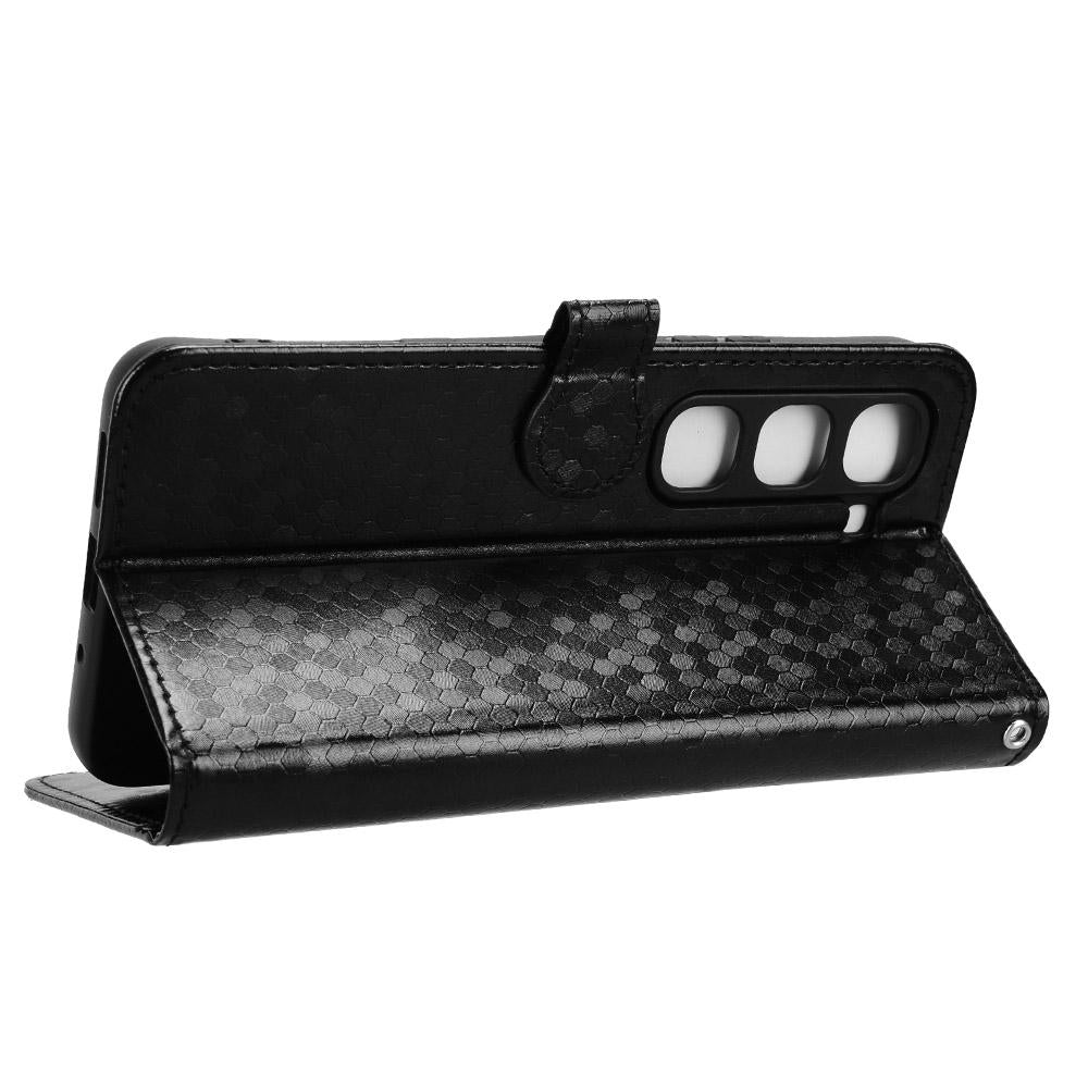 For Infinix Hot 70 Pro 5G Honeycomb Dot Texture Leather Phone Case - Black - EDA005905027A