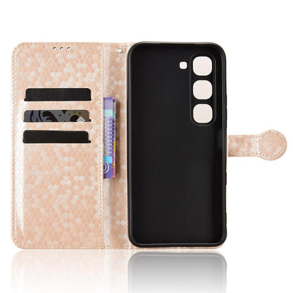 For Infinix Hot 70 Pro 5G Honeycomb Dot Texture Leather Phone Case - Gold - EDA005905027B
