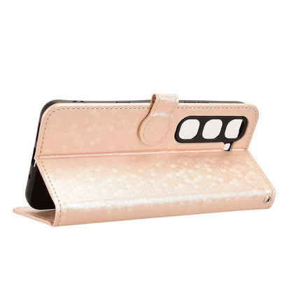 For Infinix Hot 70 Pro 5G Honeycomb Dot Texture Leather Phone Case - Gold - EDA005905027B