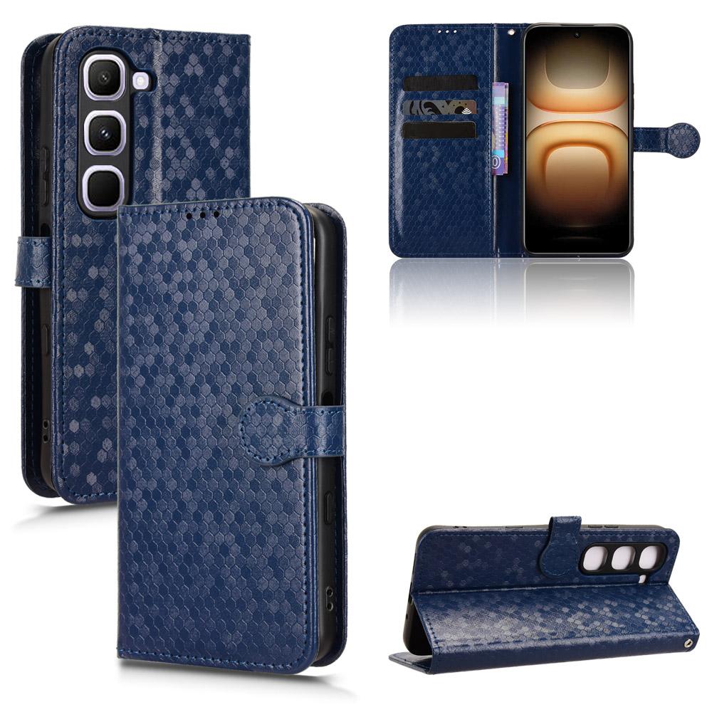 For Infinix Hot 70 Pro 5G Honeycomb Dot Texture Leather Phone Case - Blue - EDA005905027C