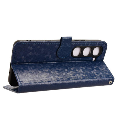 For Infinix Hot 70 Pro 5G Honeycomb Dot Texture Leather Phone Case - Blue - EDA005905027C