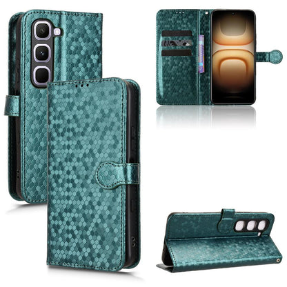 For Infinix Hot 70 Pro 5G Honeycomb Dot Texture Leather Phone Case - Green - EDA005905027D