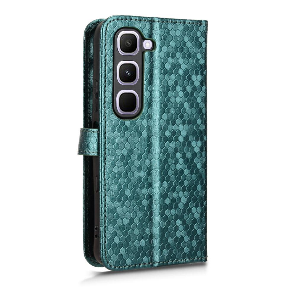 For Infinix Hot 70 Pro 5G Honeycomb Dot Texture Leather Phone Case - Green - EDA005905027D