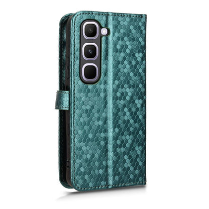 For Infinix Hot 70 Pro 5G Honeycomb Dot Texture Leather Phone Case - Green - EDA005905027D