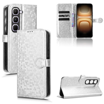 For Infinix Hot 70 Pro 5G Honeycomb Dot Texture Leather Phone Case - Silver - EDA005905027E