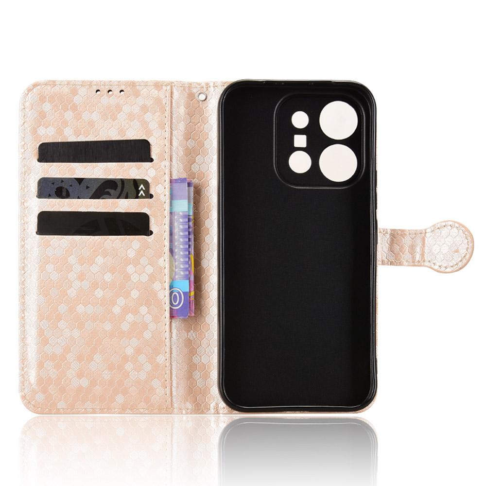For vivo X300 E 5G Honeycomb Dot Texture Leather Phone Case - Gold - EDA005907845B