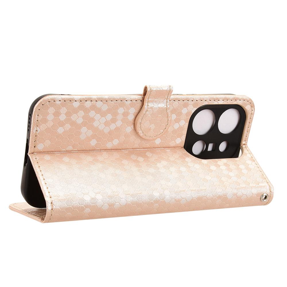 For vivo X300 E 5G Honeycomb Dot Texture Leather Phone Case - Gold - EDA005907845B