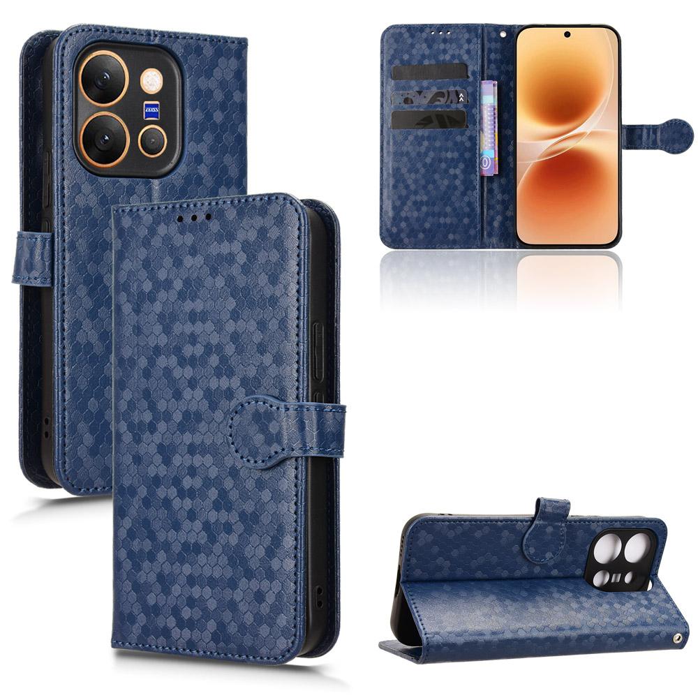 For vivo X300 E 5G Honeycomb Dot Texture Leather Phone Case - Blue - EDA005907845C