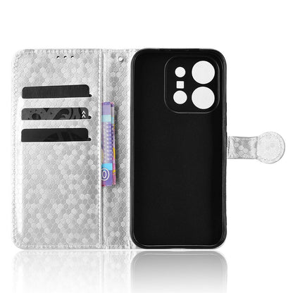 For vivo X300 E 5G Honeycomb Dot Texture Leather Phone Case - Silver - EDA005907845E