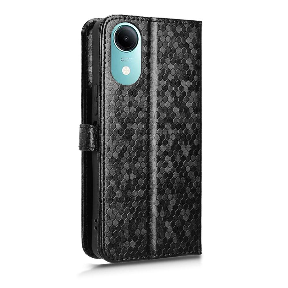 For vivo T5e 4G Honeycomb Dot Texture Leather Phone Case - Black - EDA005907847A