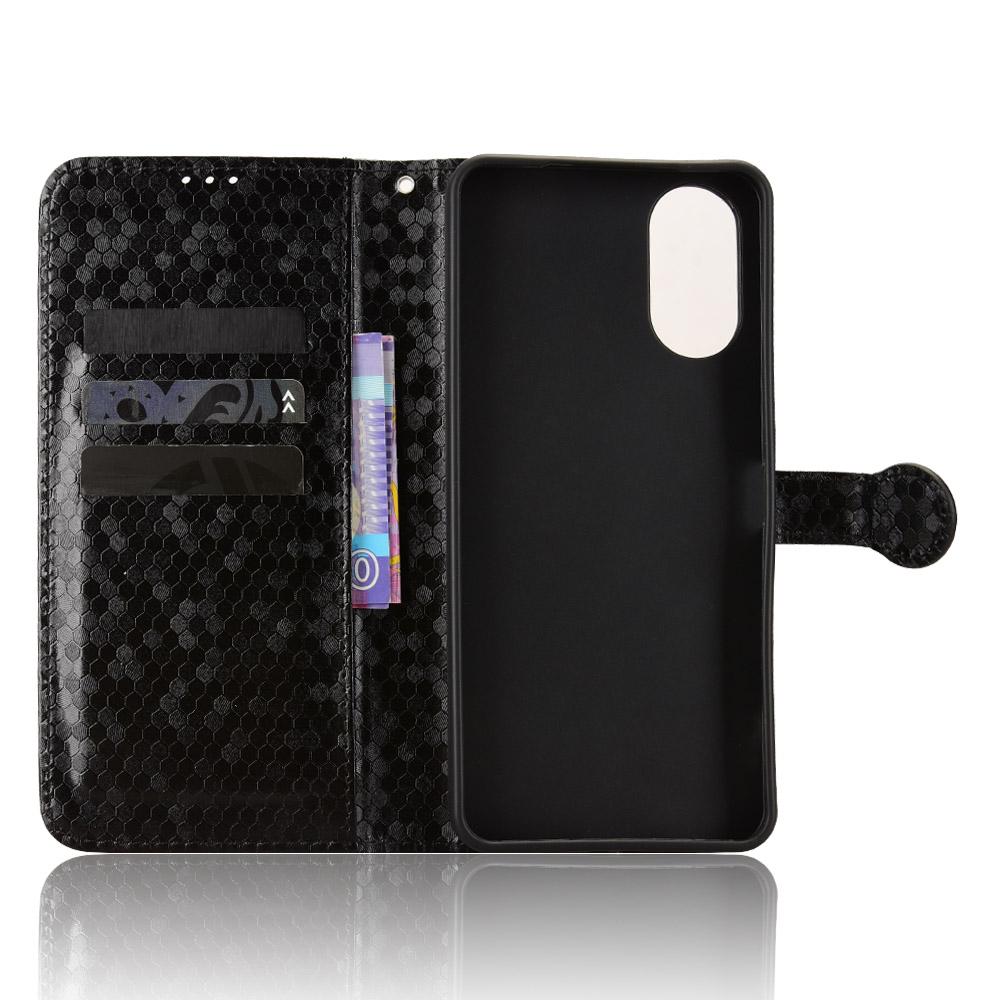For vivo T5e 4G Honeycomb Dot Texture Leather Phone Case - Black - EDA005907847A