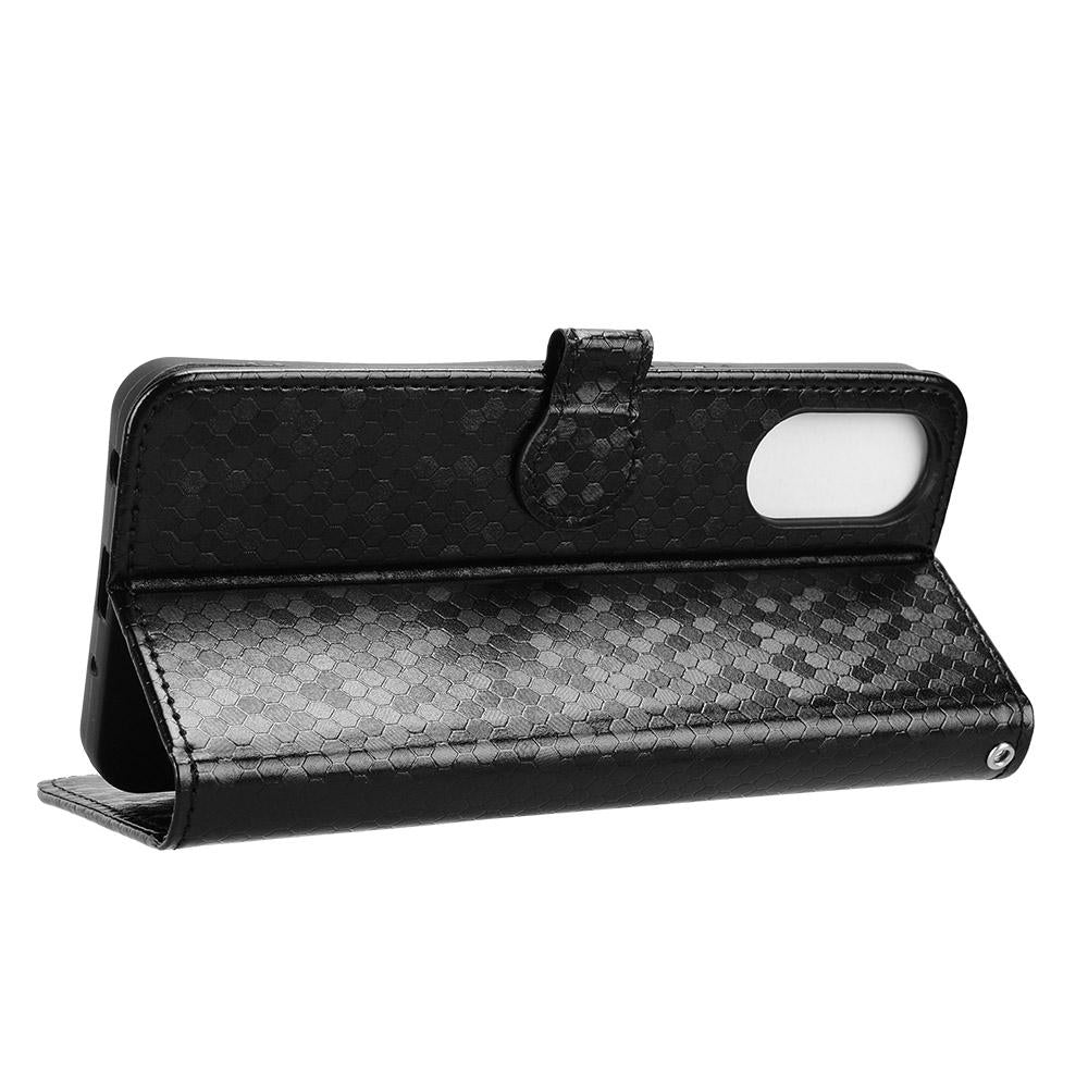 For vivo T5e 4G Honeycomb Dot Texture Leather Phone Case - Black - EDA005907847A