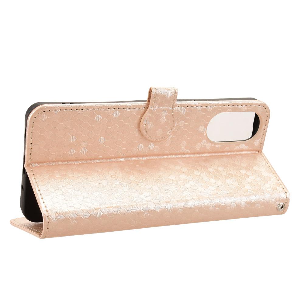 For vivo T5e 4G Honeycomb Dot Texture Leather Phone Case - Gold - EDA005907847B