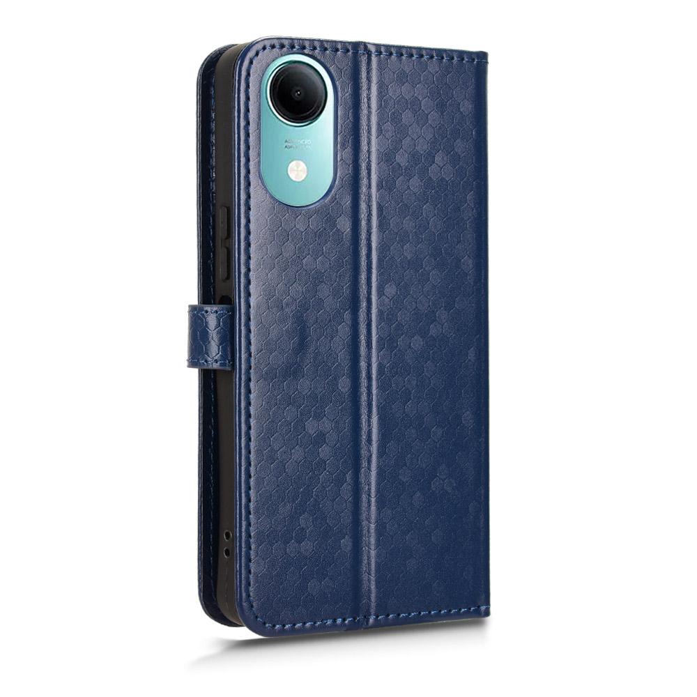 For vivo T5e 4G Honeycomb Dot Texture Leather Phone Case - Blue - EDA005907847C