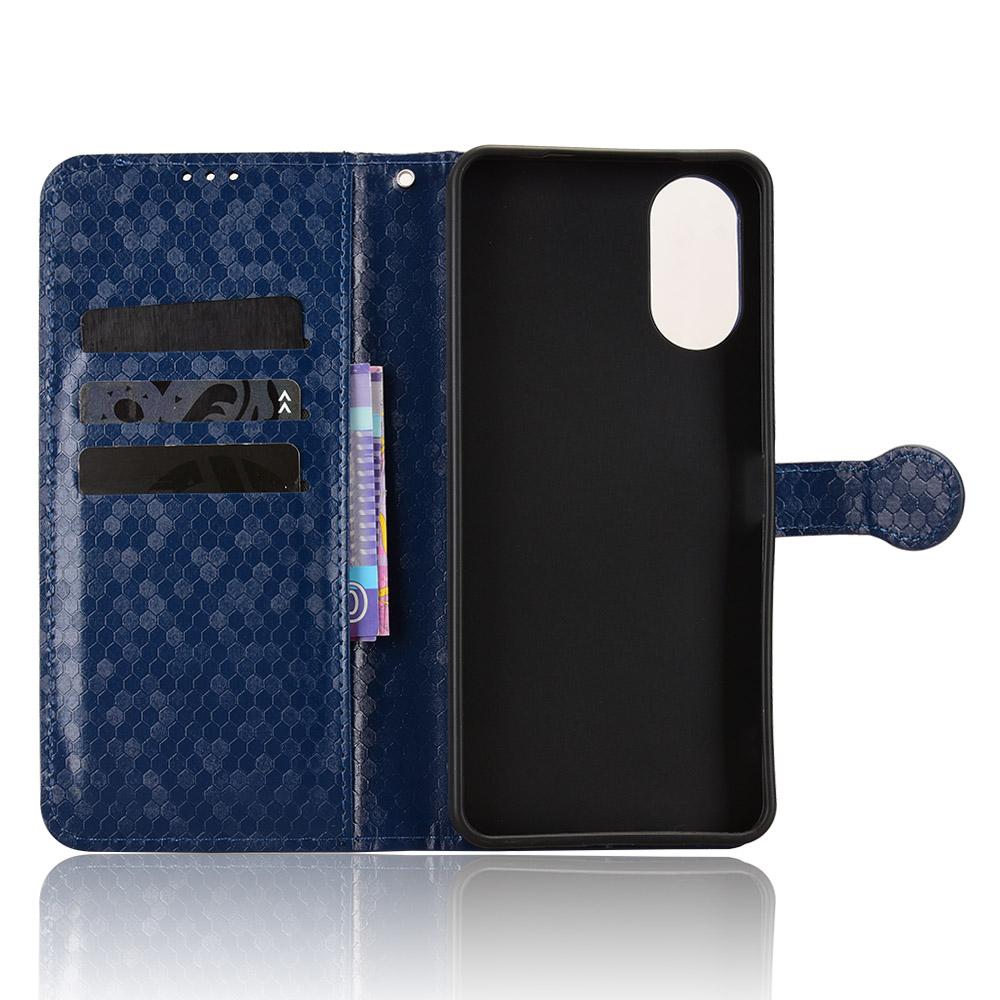 For vivo T5e 4G Honeycomb Dot Texture Leather Phone Case - Blue - EDA005907847C