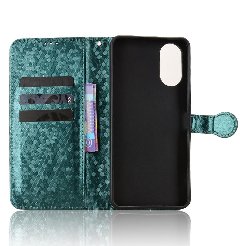 For vivo T5e 4G Honeycomb Dot Texture Leather Phone Case - Green - EDA005907847D