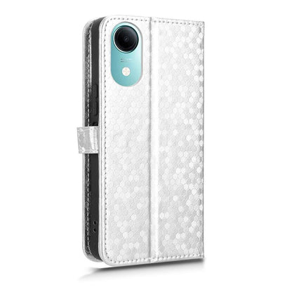 For vivo T5e 4G Honeycomb Dot Texture Leather Phone Case - Silver - EDA005907847E