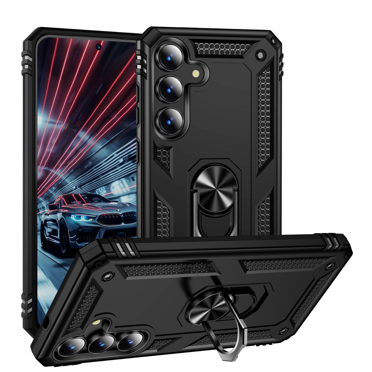 For Galaxy S26 FE 5G Shockproof TPU + PC Phone Case - Black - EDA005908113A