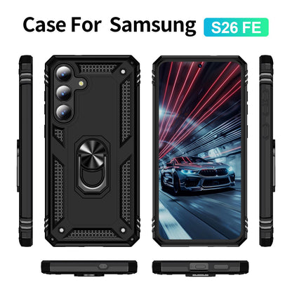 For Galaxy S26 FE 5G Shockproof TPU + PC Phone Case - Black - EDA005908113A