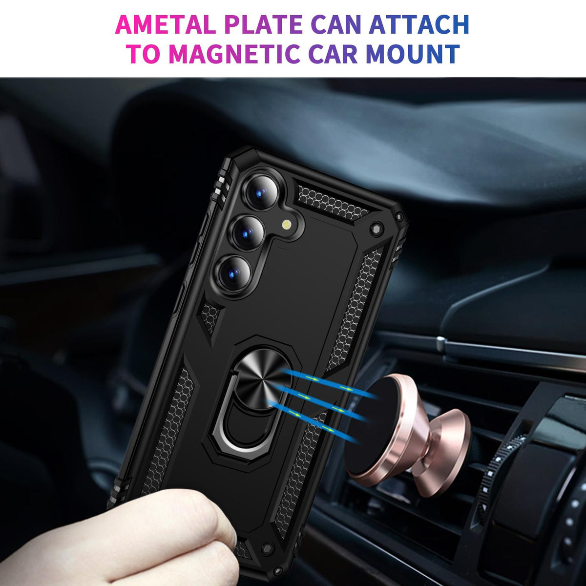 For Galaxy S26 FE 5G Shockproof TPU + PC Phone Case - Black - EDA005908113A