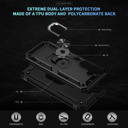 For Galaxy S26 FE 5G Shockproof TPU + PC Phone Case - Black - EDA005908113A