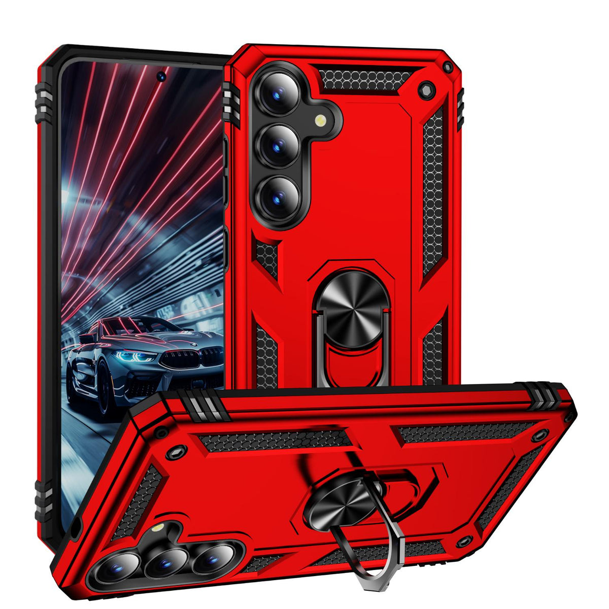 For Galaxy S26 FE 5G Shockproof TPU + PC Phone Case - Red - EDA005908113B