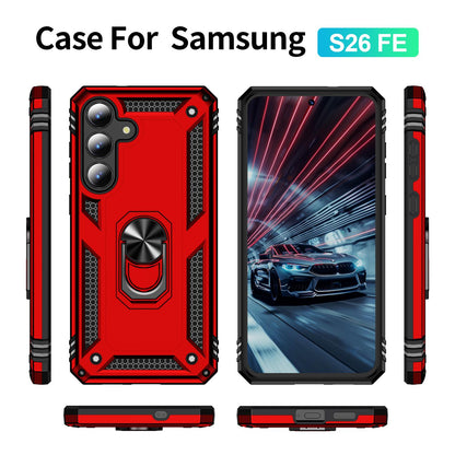 For Galaxy S26 FE 5G Shockproof TPU + PC Phone Case - Red - EDA005908113B