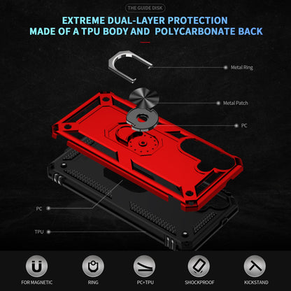 For Galaxy S26 FE 5G Shockproof TPU + PC Phone Case - Red - EDA005908113B