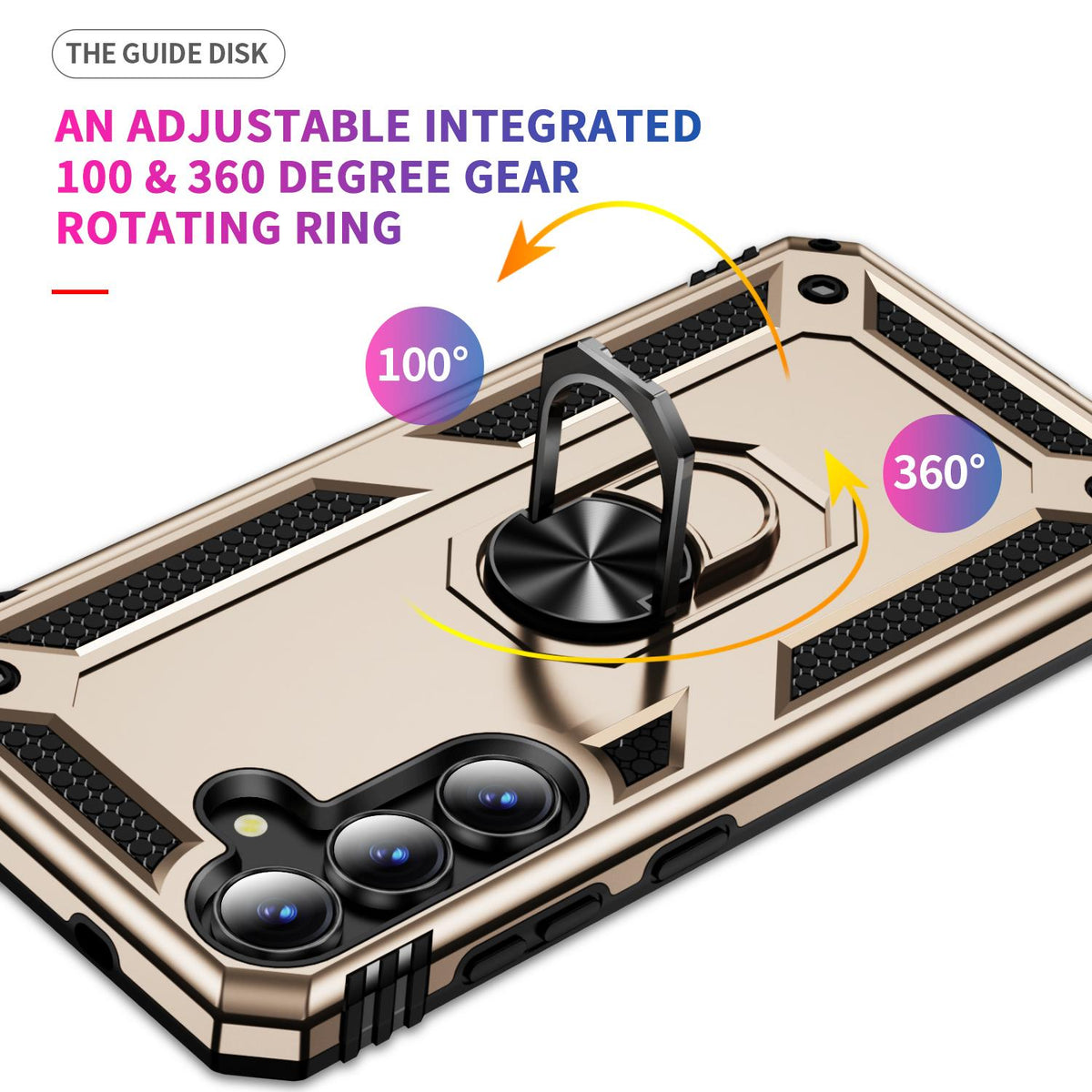 For Galaxy S26 FE 5G Shockproof TPU + PC Phone Case - Gold - EDA005908113C