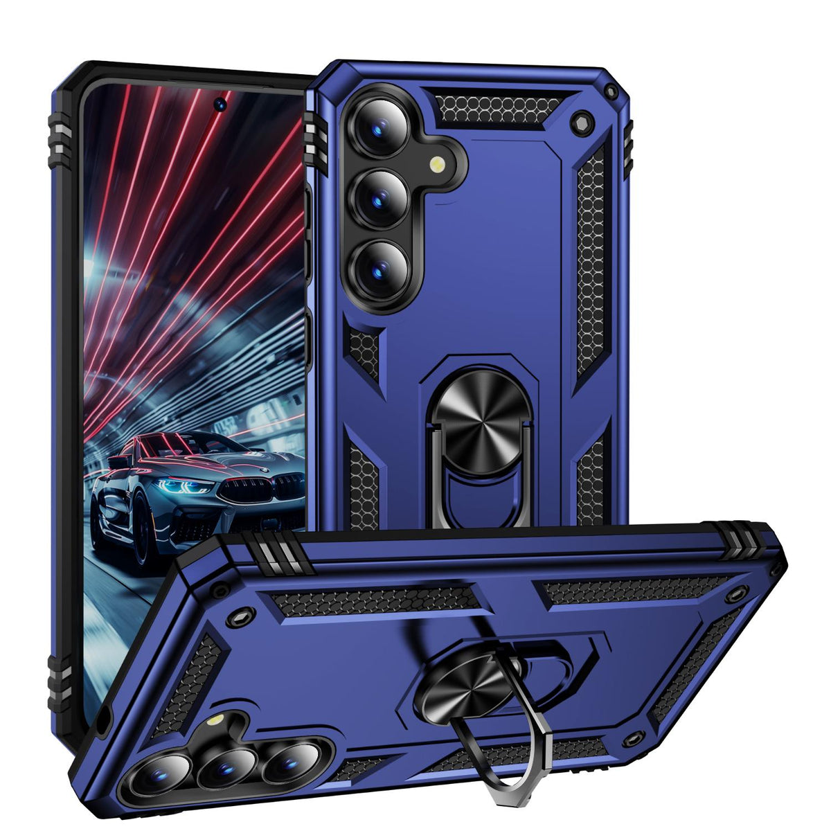 For Galaxy S26 FE 5G Shockproof TPU + PC Phone Case - Blue - EDA005908113D