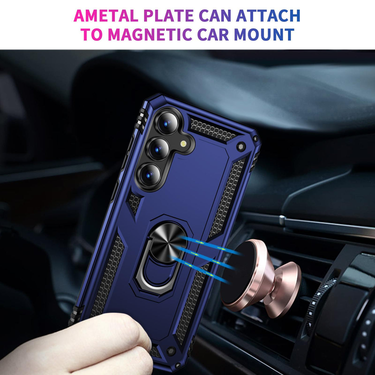 For Galaxy S26 FE 5G Shockproof TPU + PC Phone Case - Blue - EDA005908113D