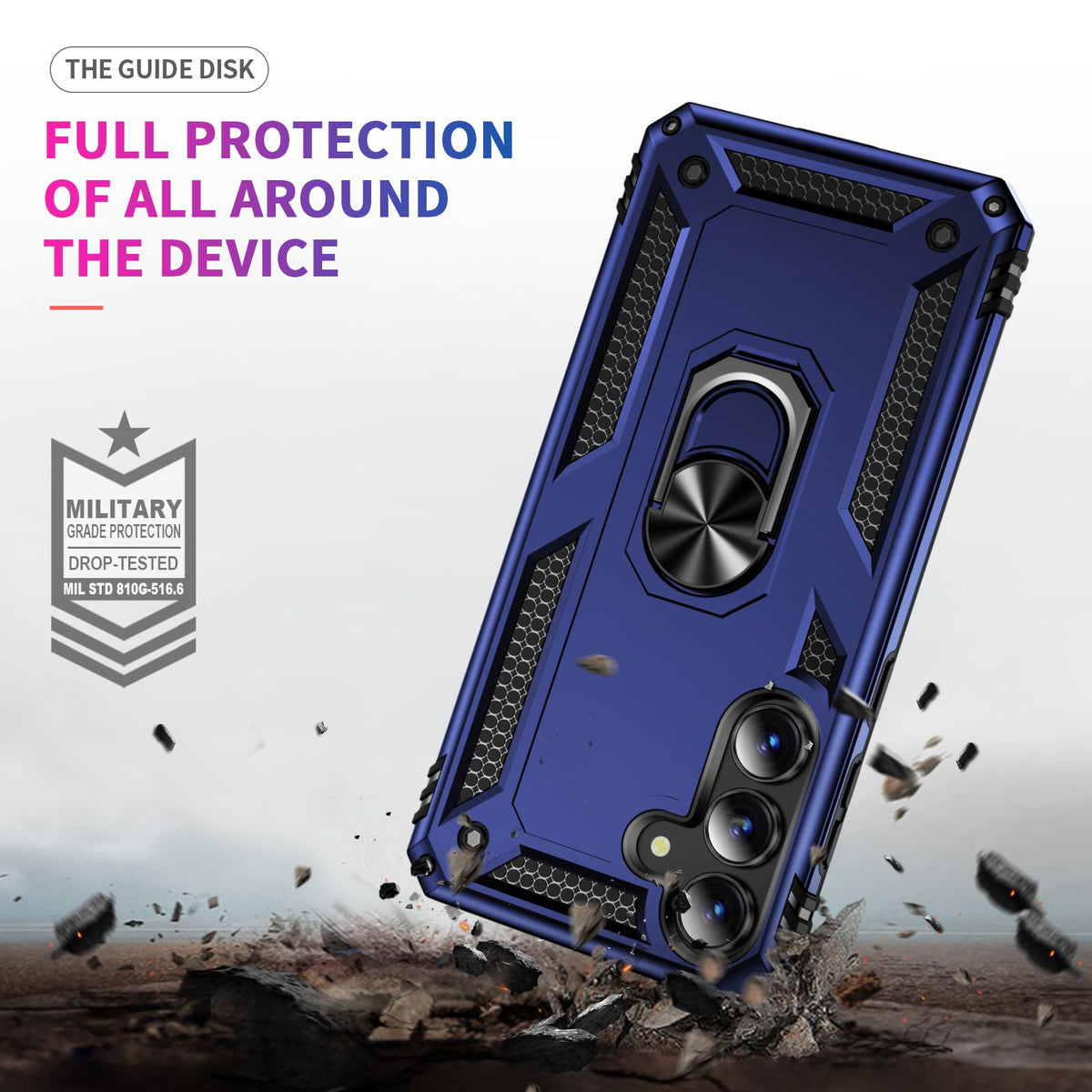 For Galaxy S26 FE 5G Shockproof TPU + PC Phone Case - Blue - EDA005908113D