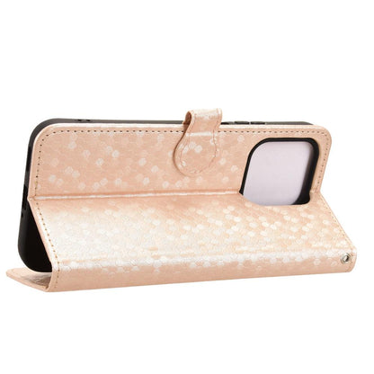 For Honor 600 Smart 5G Honeycomb Dot Texture Leather Phone Case - Gold - EDA005911730B